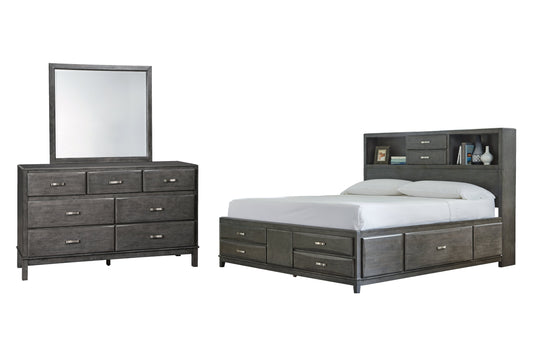 Caitbrook California King Storage Bedroom Set with Dresser and Mirror