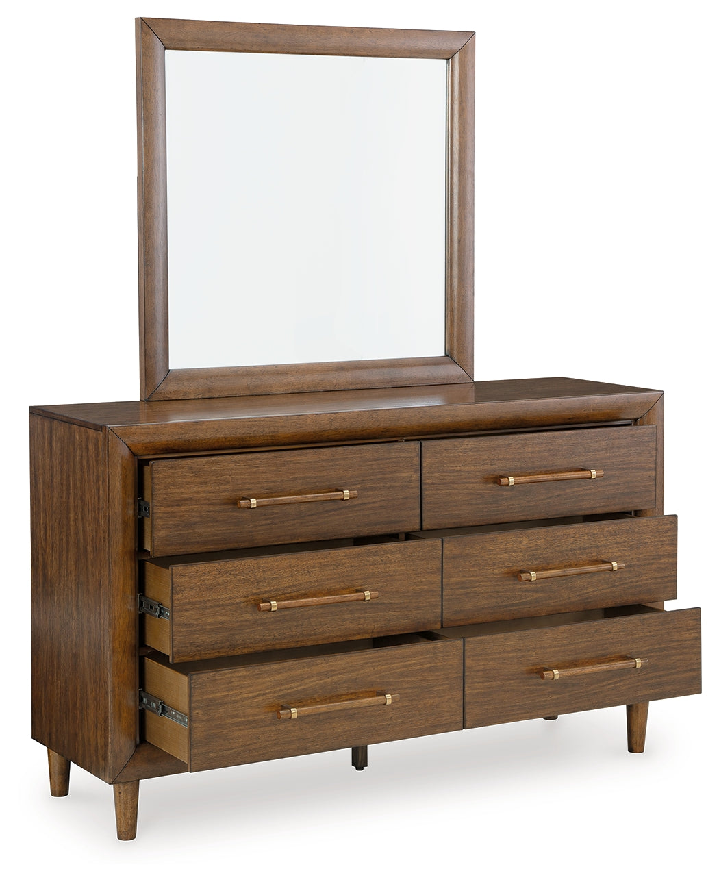 Lyncott Brown Dresser and Mirror