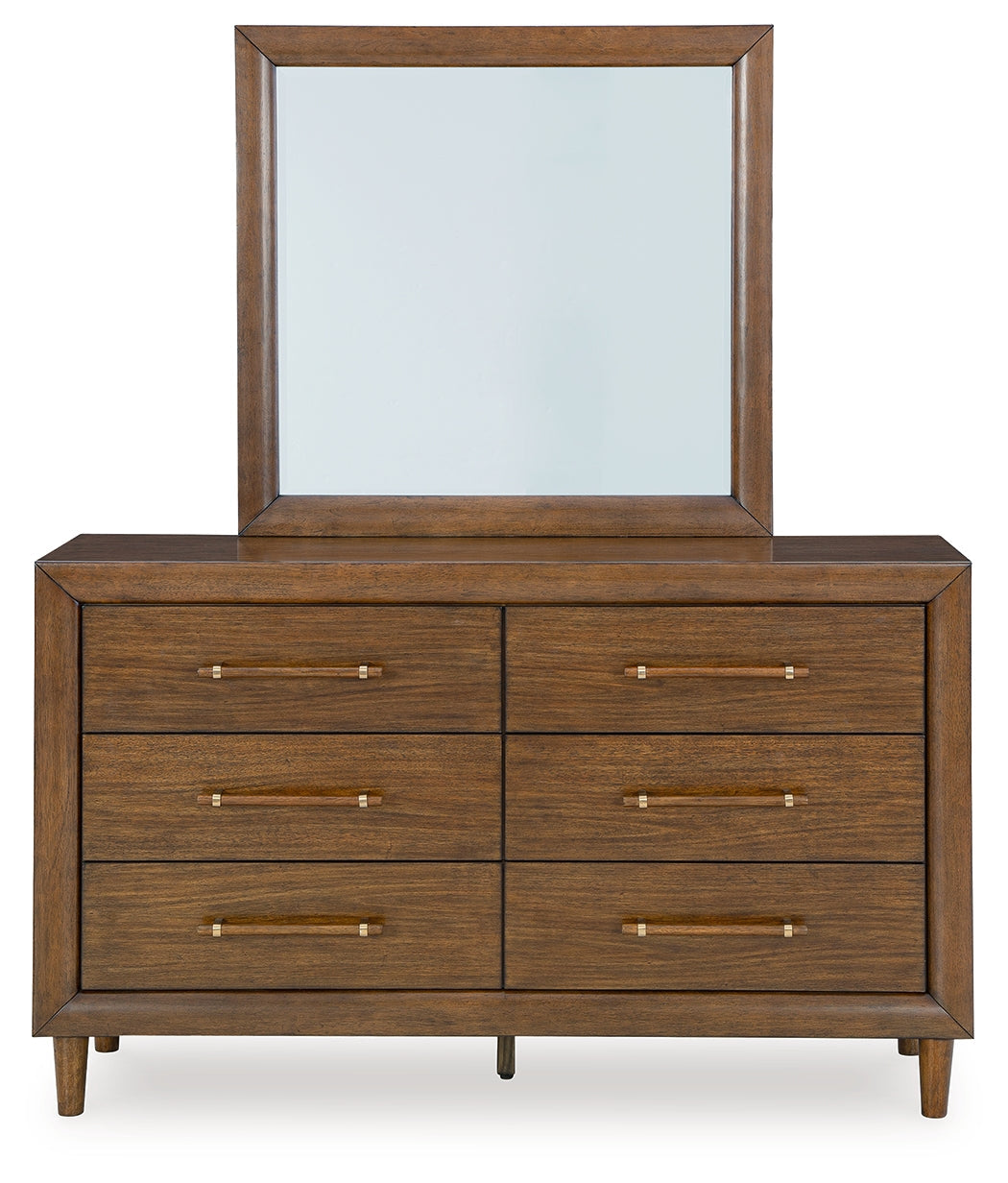 Lyncott California King Upholstered Bedroom Set with Dresser and Mirror