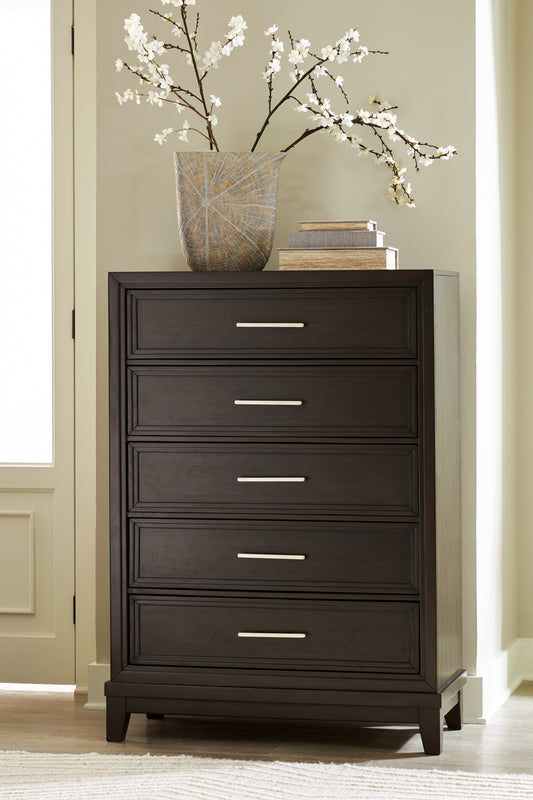 Neymorton Dark Grayish Brown Chest of Drawers