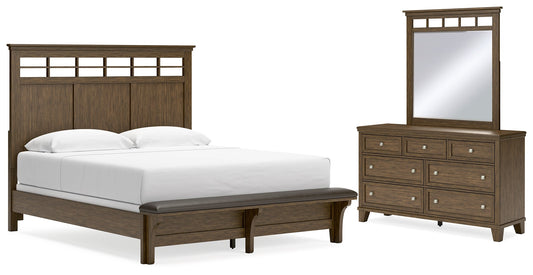 Shawbeck California King Panel Bedroom Set with Dresser and Mirror