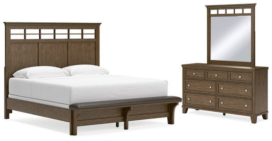 Shawbeck King Panel Bedroom Set with Dresser and Mirror