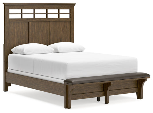 Shawbeck Dark Brown Queen Panel Bed