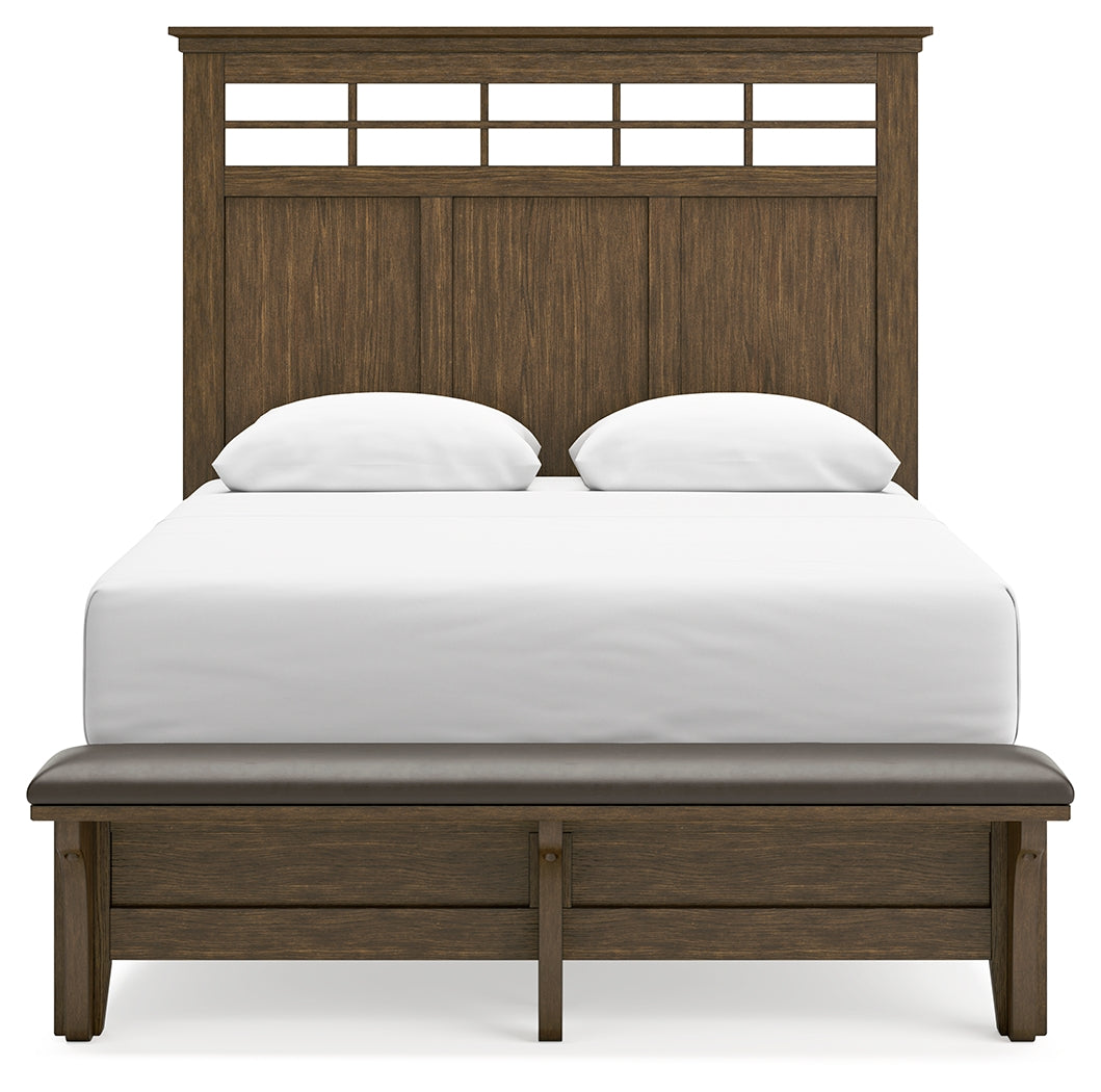 Shawbeck Dark Brown Queen Panel Bed