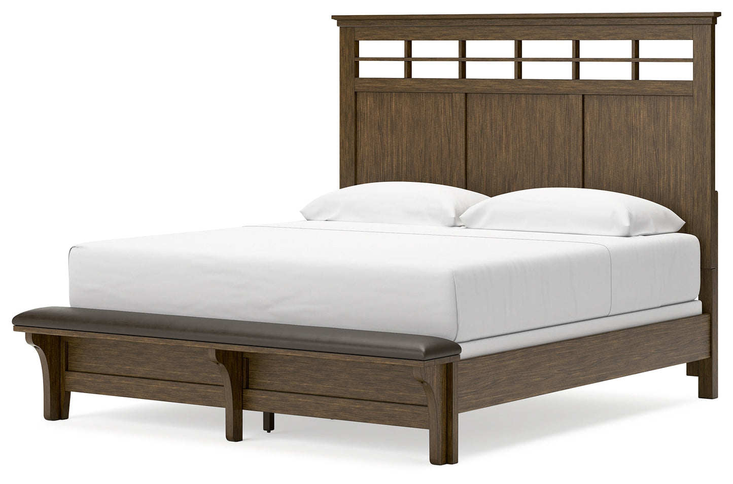 Shawbeck Dark Brown King Panel Bed