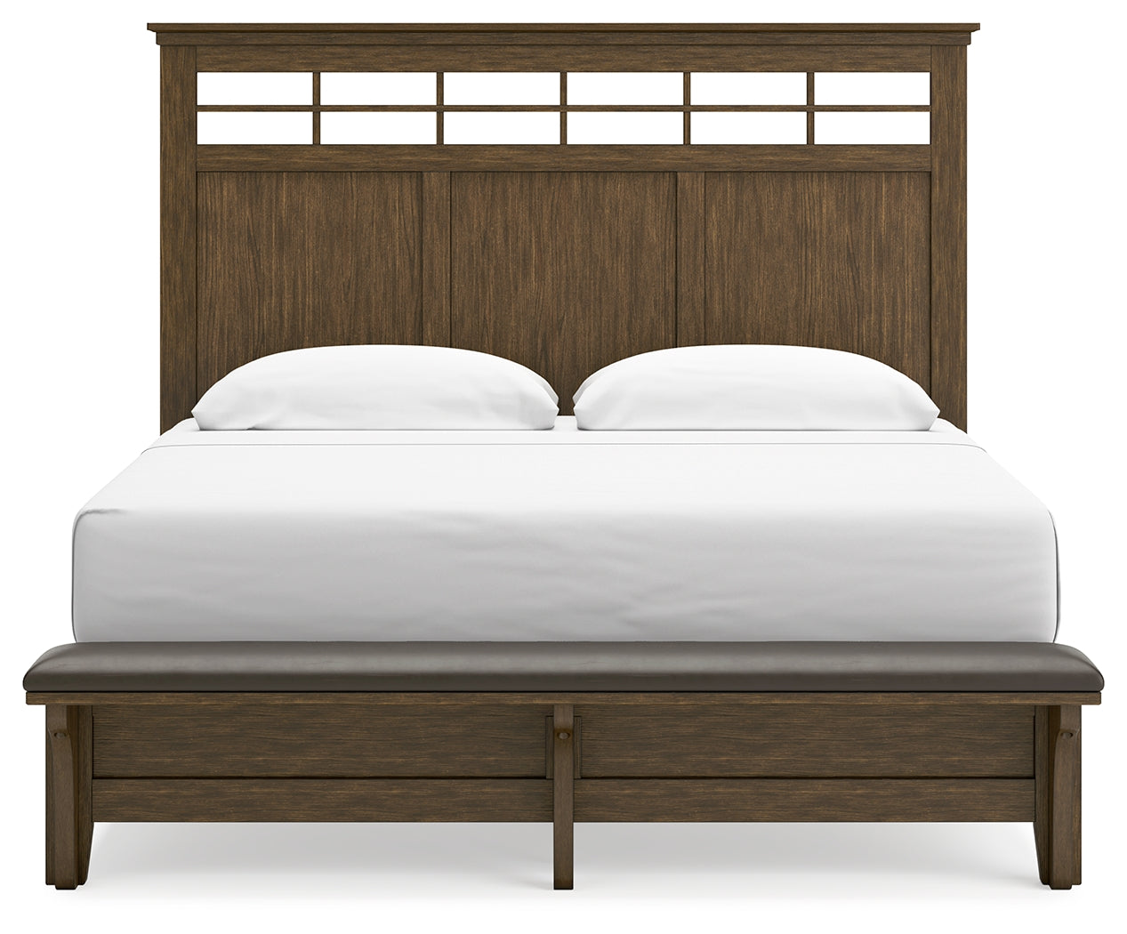 Shawbeck Dark Brown King Panel Bed