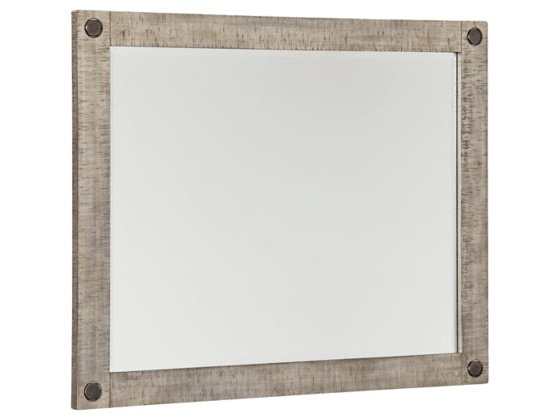 Naydell Rustic Gray Bedroom Mirror