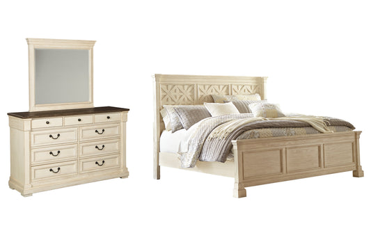 Bolanburg California King Panel Bedroom Set with Dresser and Mirror