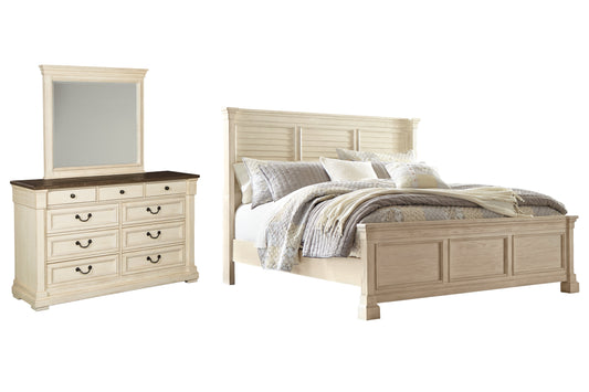 Bolanburg California King Panel Bedroom Set with Dresser and Mirror