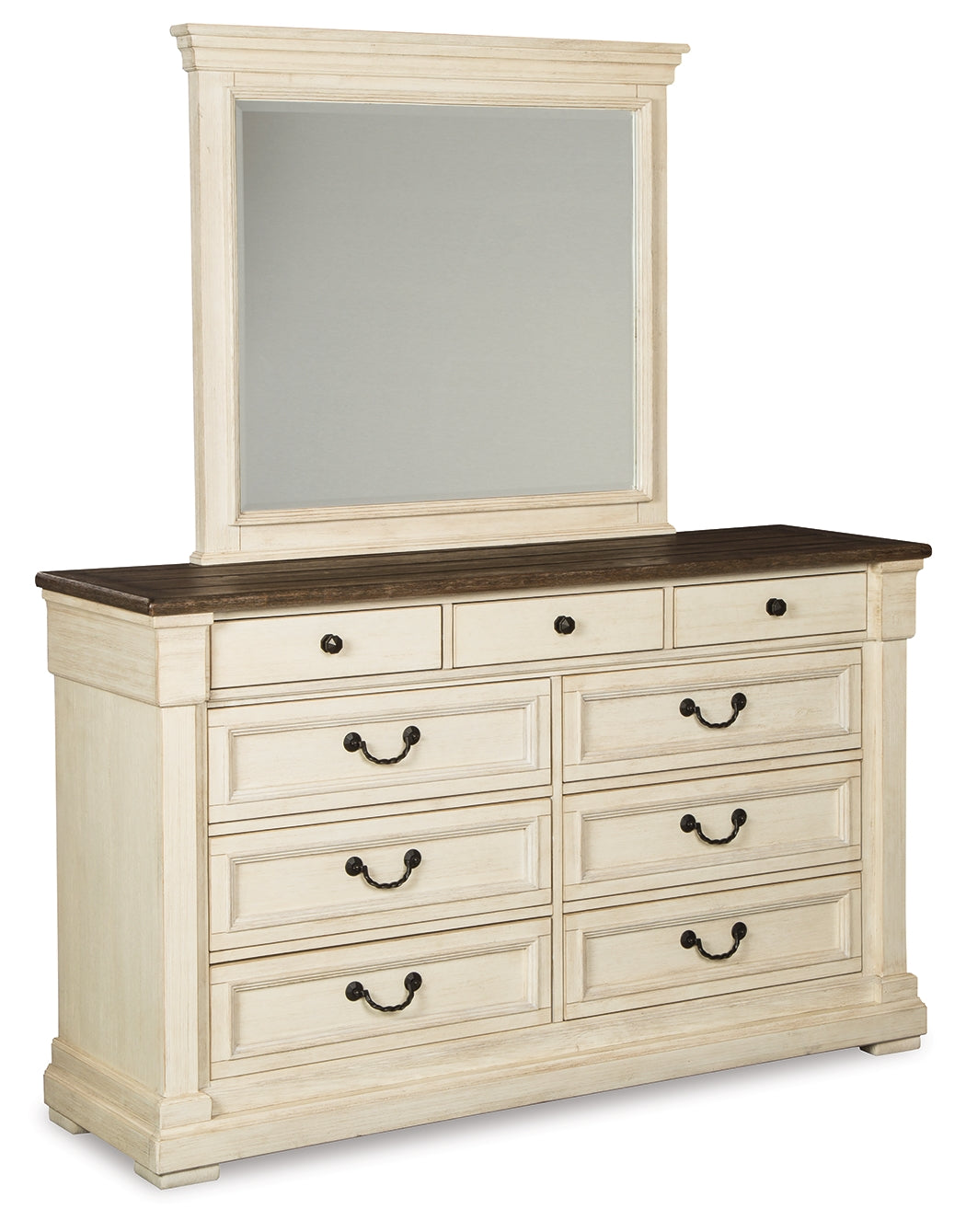 Bolanburg White King Panel Bedroom Set with Dresser, Mirror, Chest and 2 Nightstands