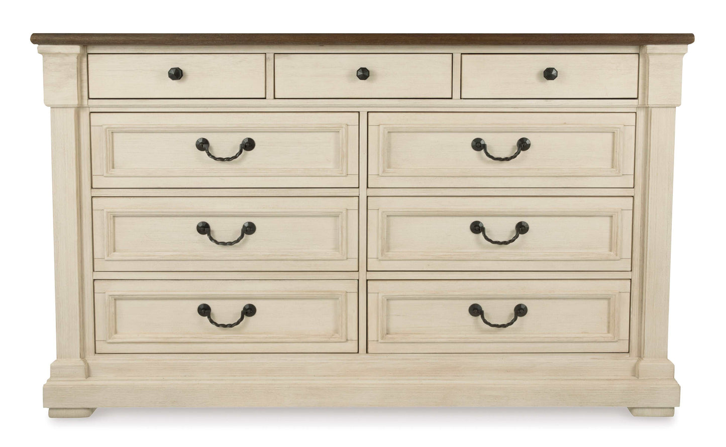 Bolanburg Weathered Oak & Antique White Dresser w/ 9 Drawers