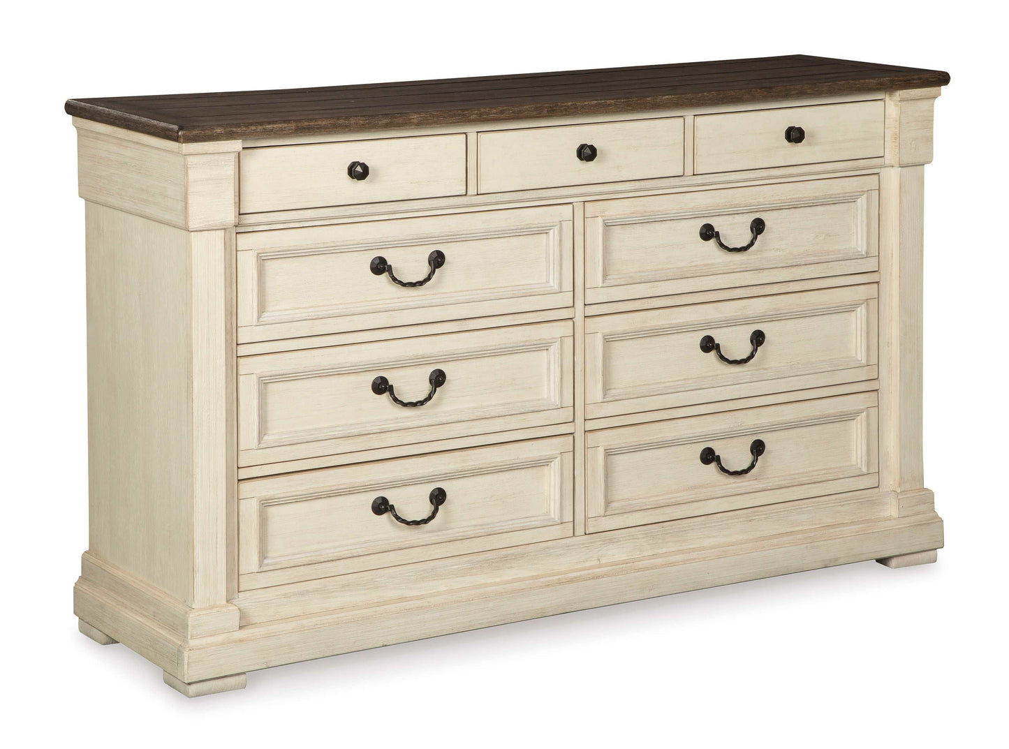 Bolanburg Weathered Oak & Antique White Dresser w/ 9 Drawers