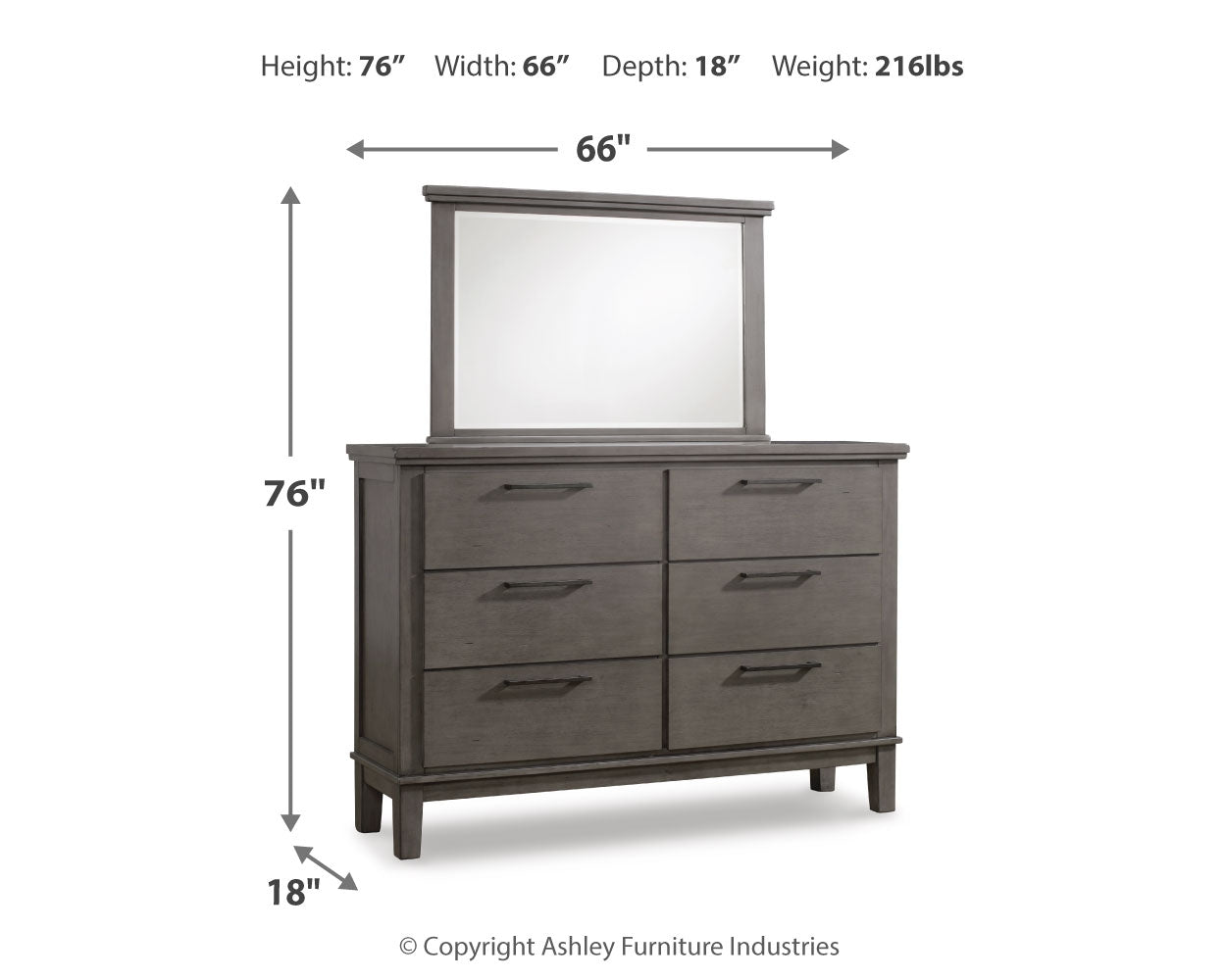 Hallanden Queen Panel Bedroom Set with Storage, Dresser and Mirror