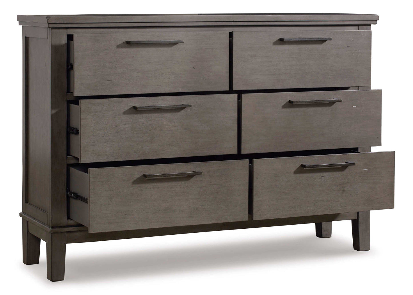 Hallanden Gray & Taupe Uph. Panel Bedroom Sets