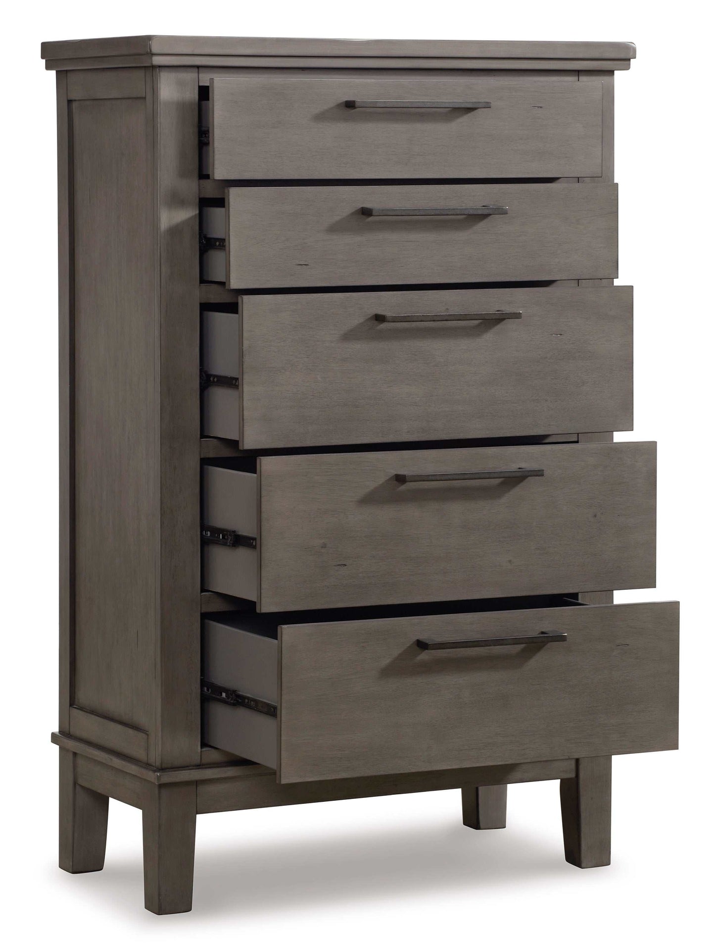 Hallanden Gray & Taupe Uph. Panel Bedroom Sets