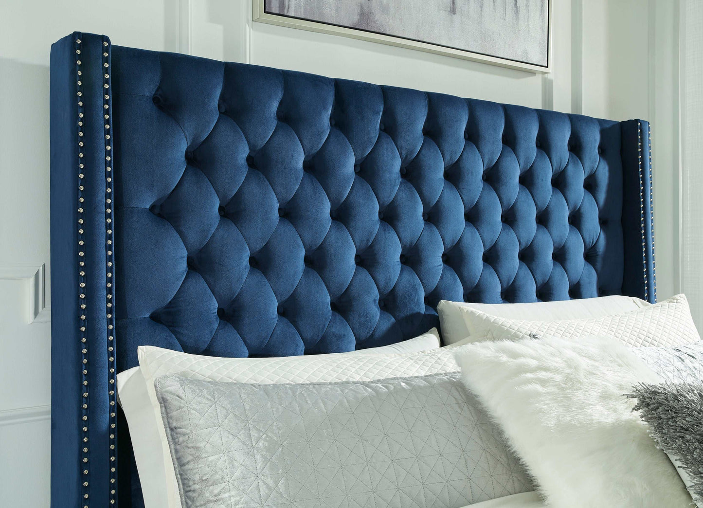 Coralayne Velvet Upholstered Headboard