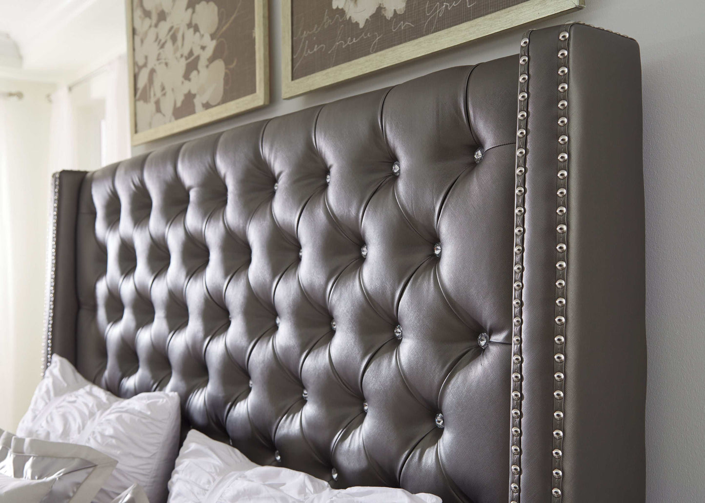 Coralayne Velvet Upholstered Headboard