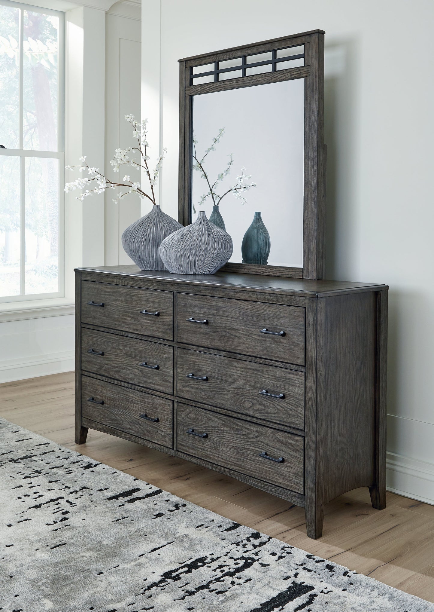 Montillan King Panel Bedroom Set with Dresser and Mirror