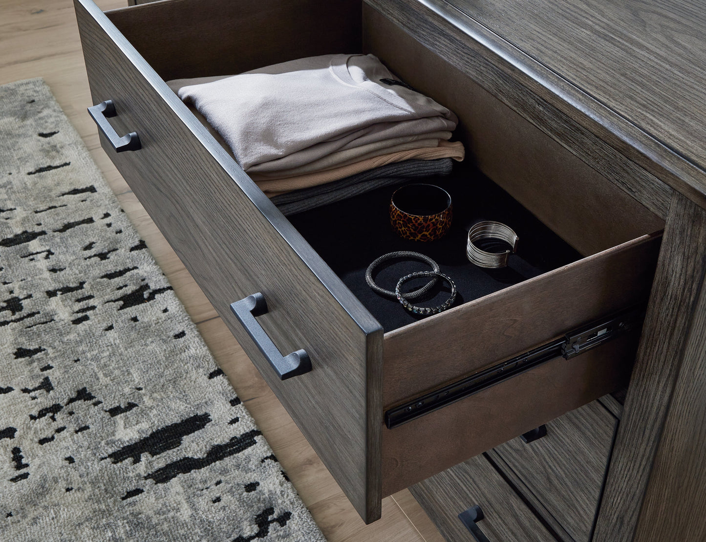 Montillan Grayish Brown Dresser and Mirror