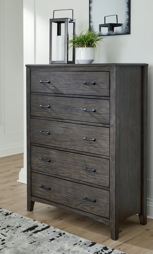 Montillan Grayish Brown Chest of Drawers