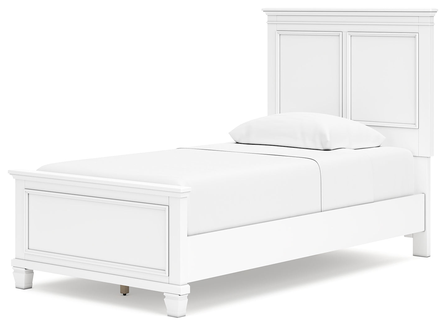 Fortman White Twin Panel Bed