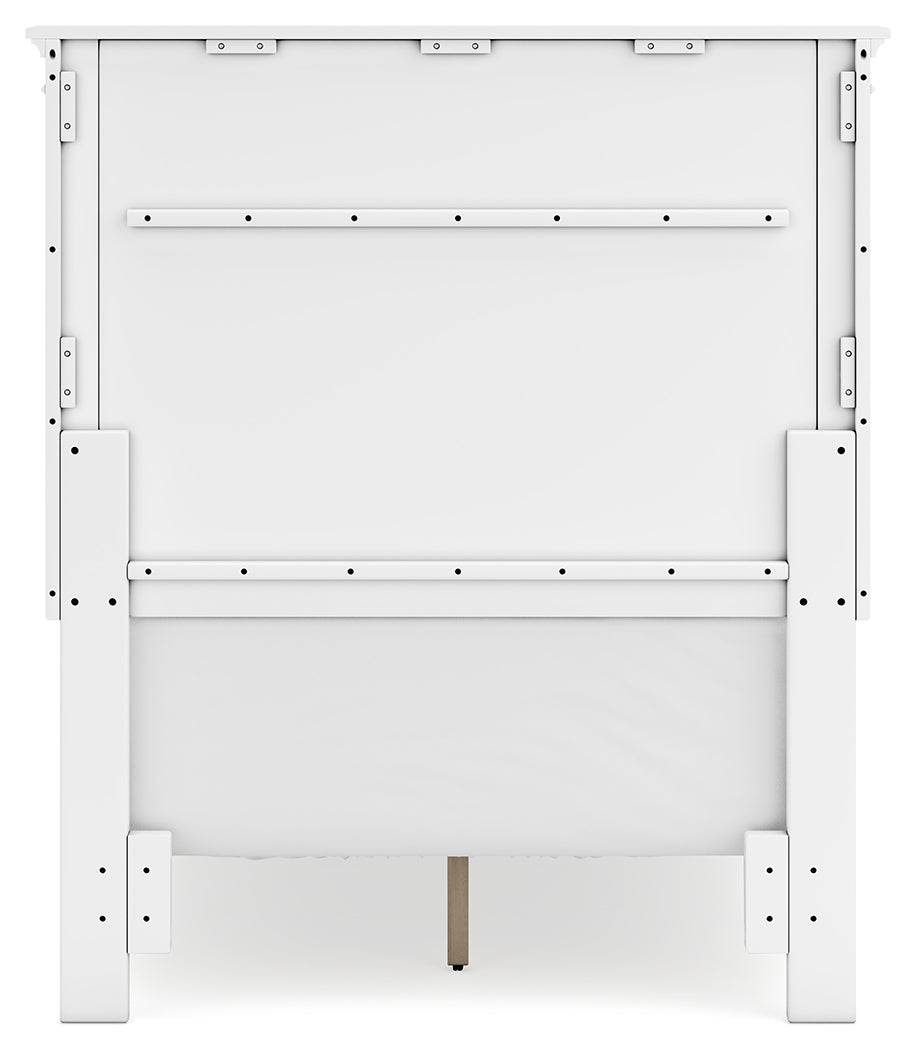 Fortman White Twin Panel Bed