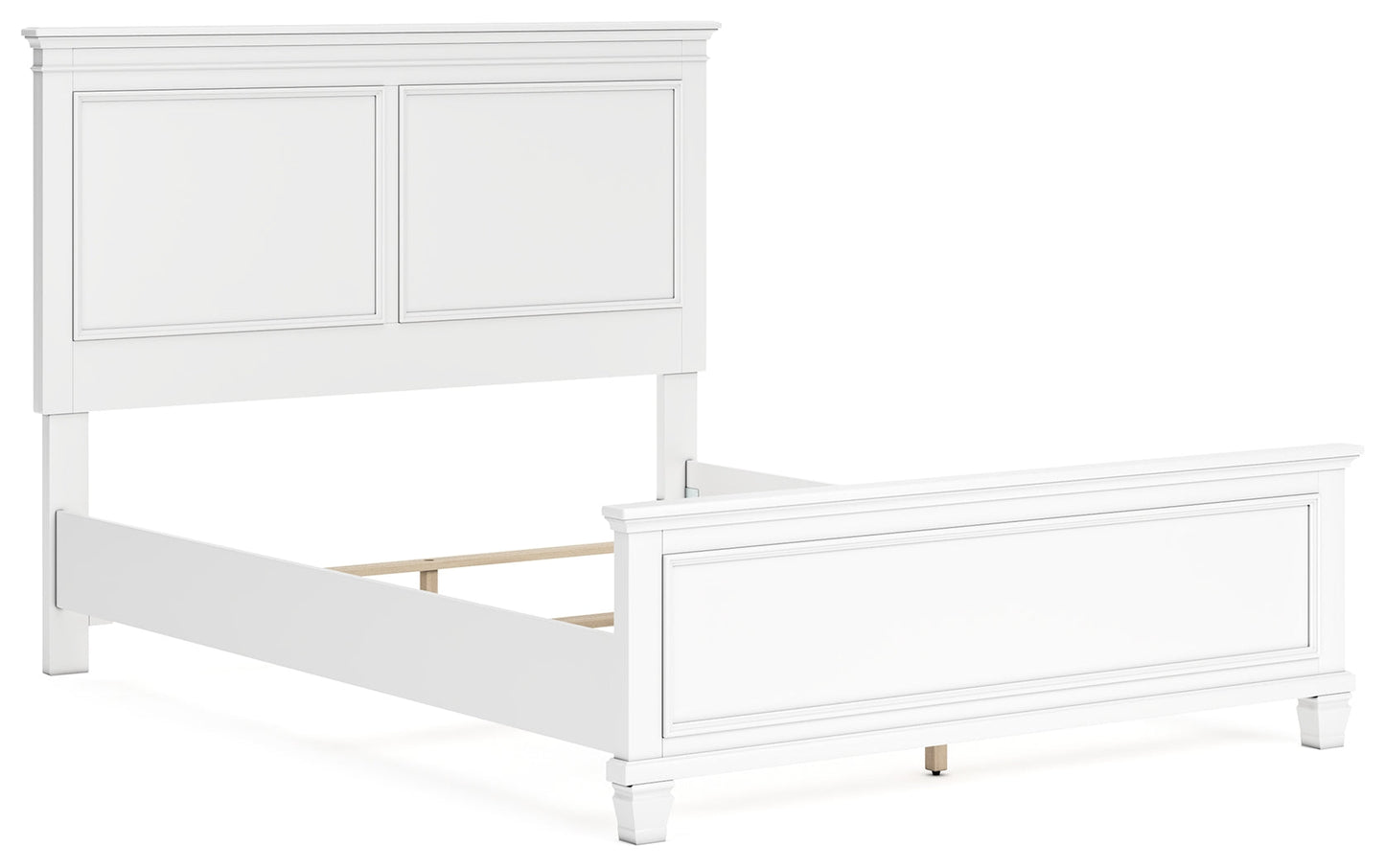 Fortman White Queen Panel Bedroom Set with Dresser, Mirror and Nightstand