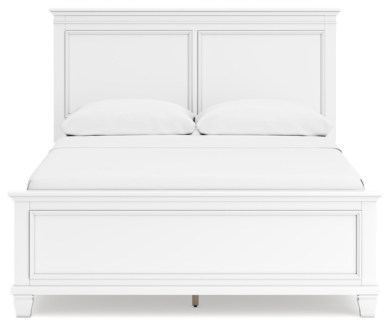 Fortman White Queen Panel Bedroom Set with Dresser, Mirror and Nightstand