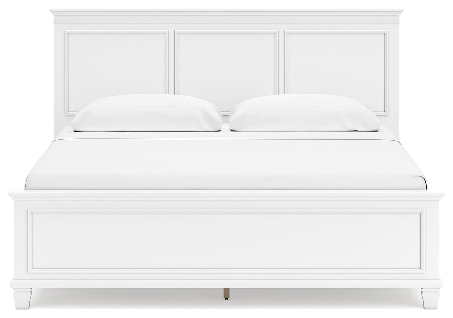 Fortman White King Panel Bed