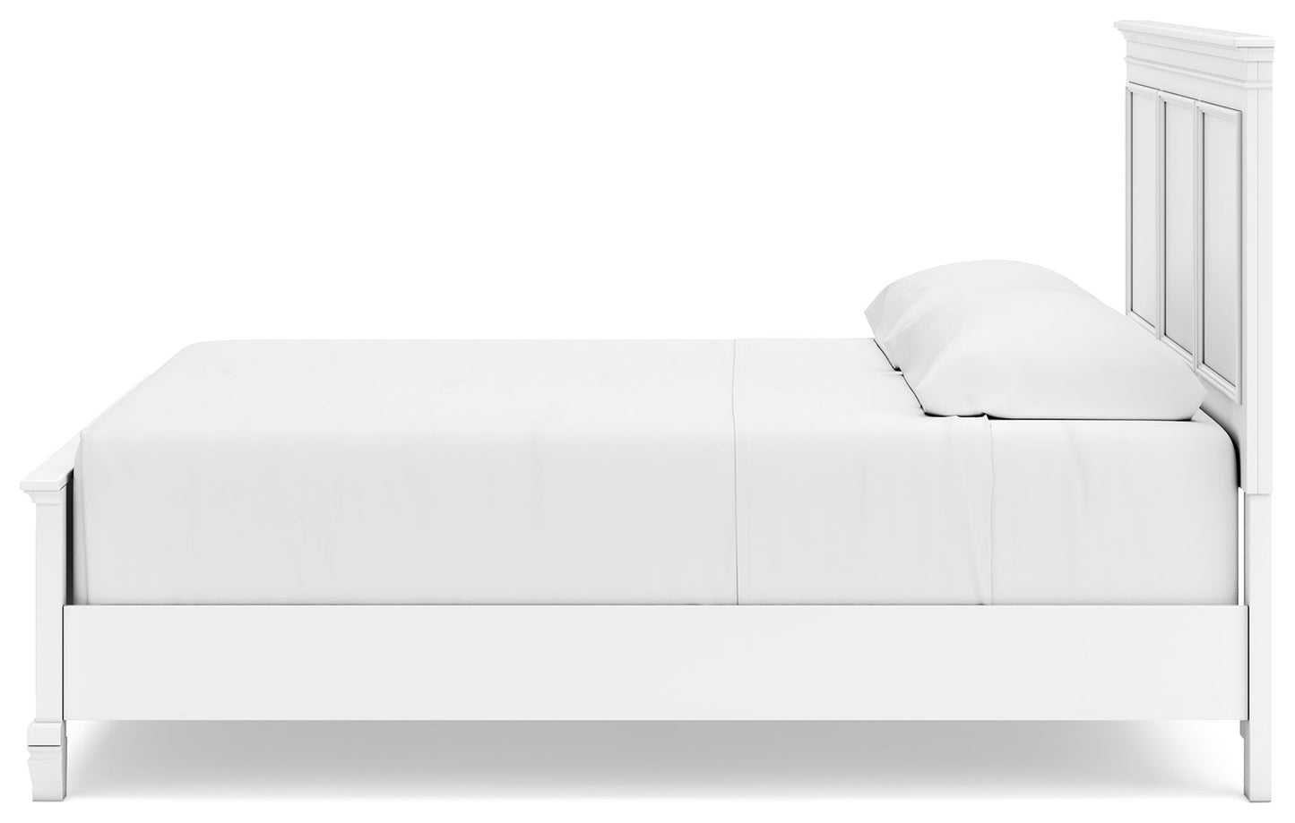 Fortman White King Panel Bed