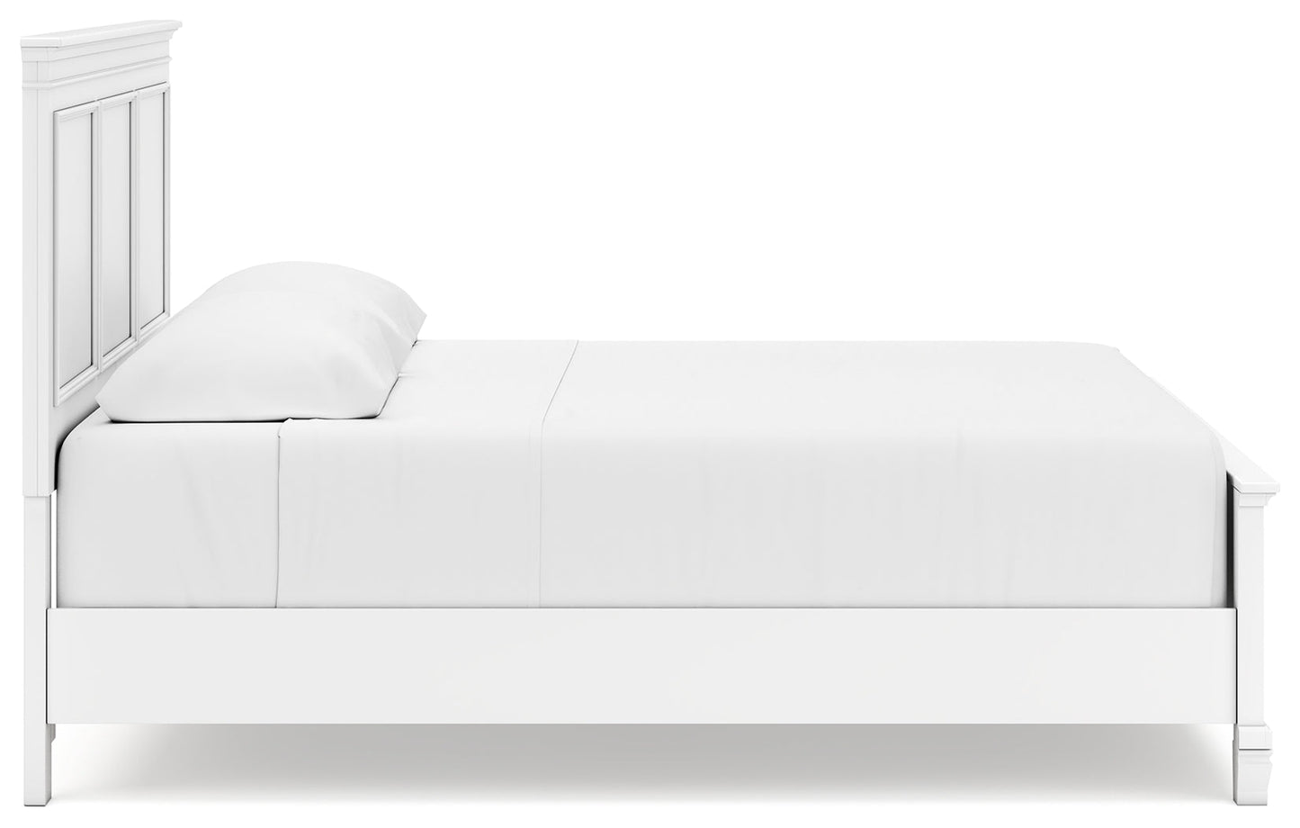 Fortman White King Panel Bed