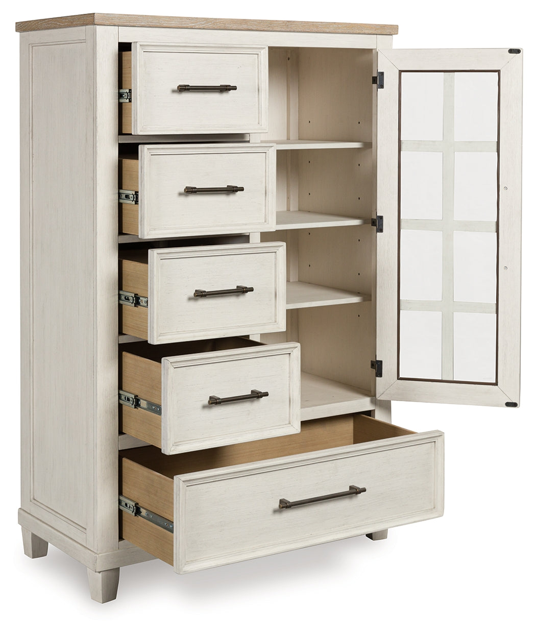 Shaybrock White Door Chest