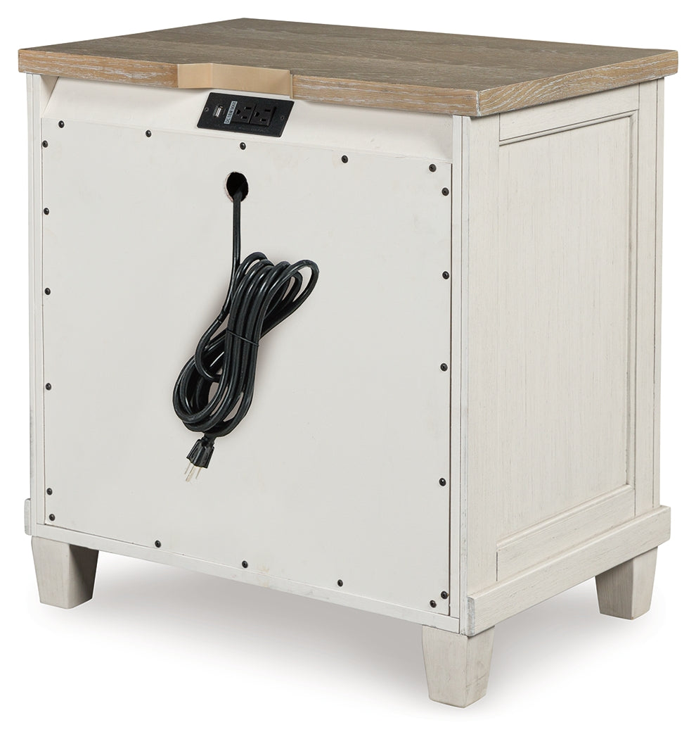 Shaybrock White Nightstand