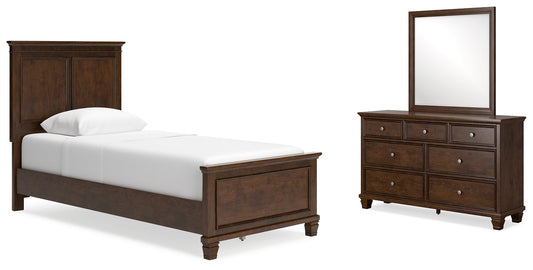 Danabrin Twin Panel Bedroom Set with Dresser and Mirror