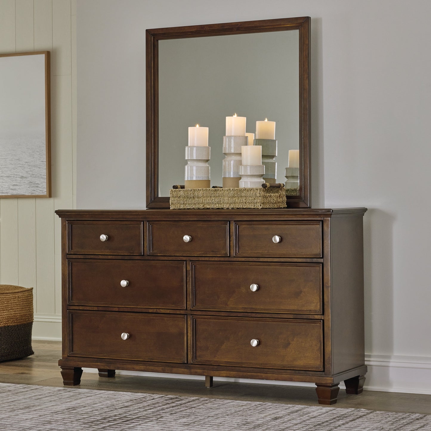 Danabrin California King Panel Bedroom Set with Dresser and Mirror