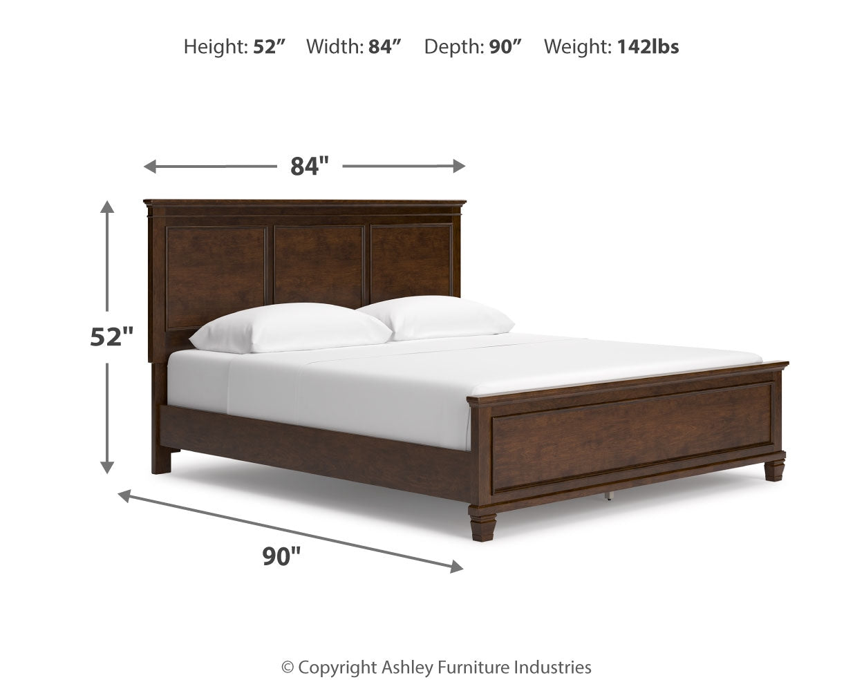 Danabrin California King Panel Bedroom Set with Dresser and Mirror