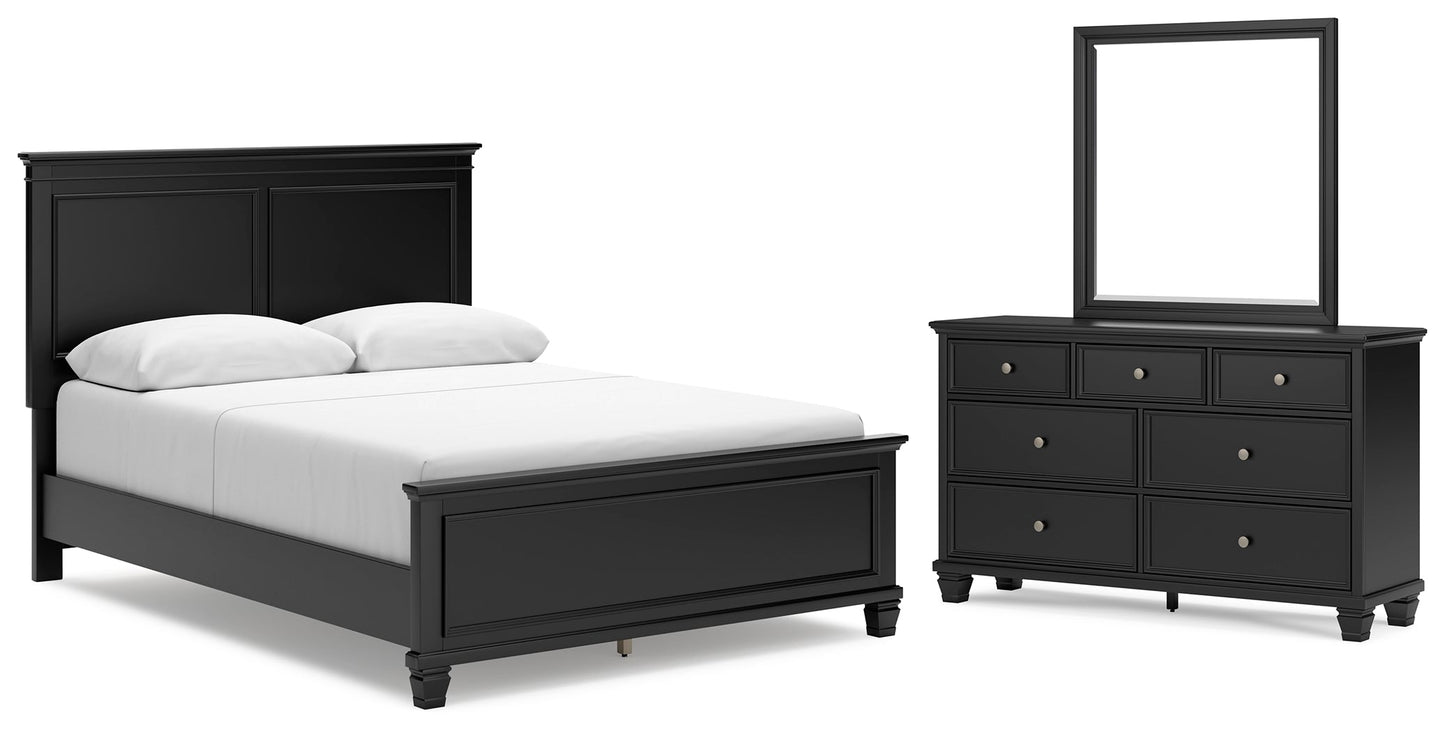 Lanolee Queen Panel Bedroom Set with Dresser and Mirror