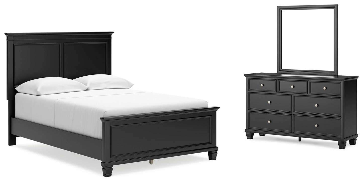 Lanolee Full Panel Bedroom Set with Dresser and Mirror