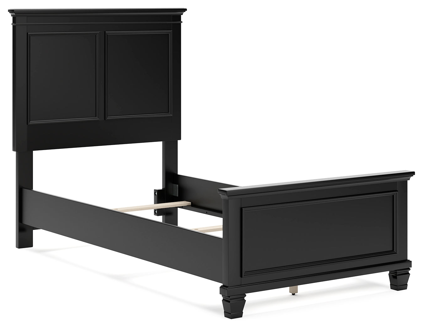 Lanolee Black Twin Panel Bed