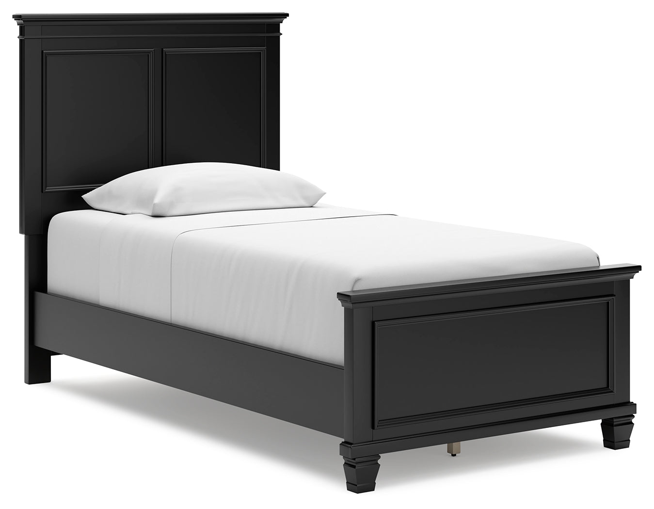 Lanolee Black Twin Panel Bed