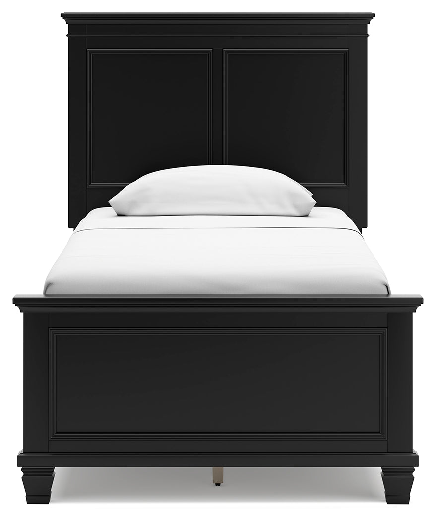 Lanolee Twin Panel Bedroom Set with Dresser and Mirror