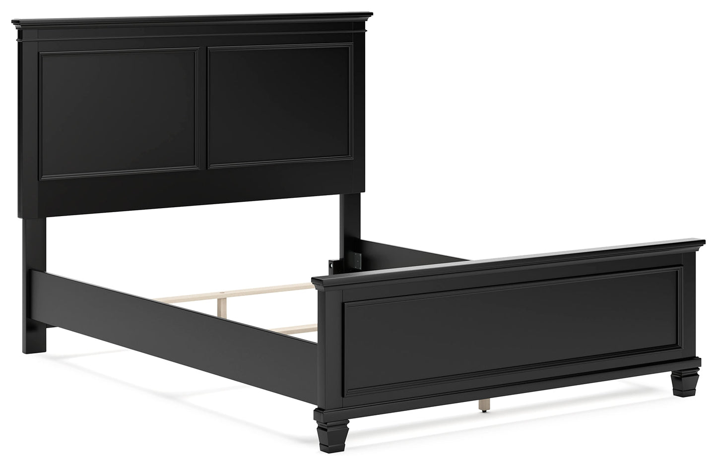 Lanolee Black Queen Panel Bed