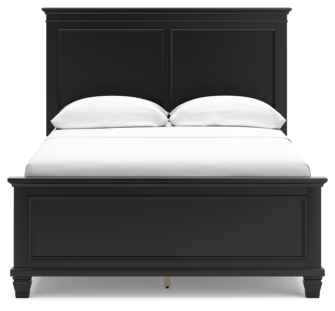 Lanolee Black Full Panel Bedroom Set with Chest