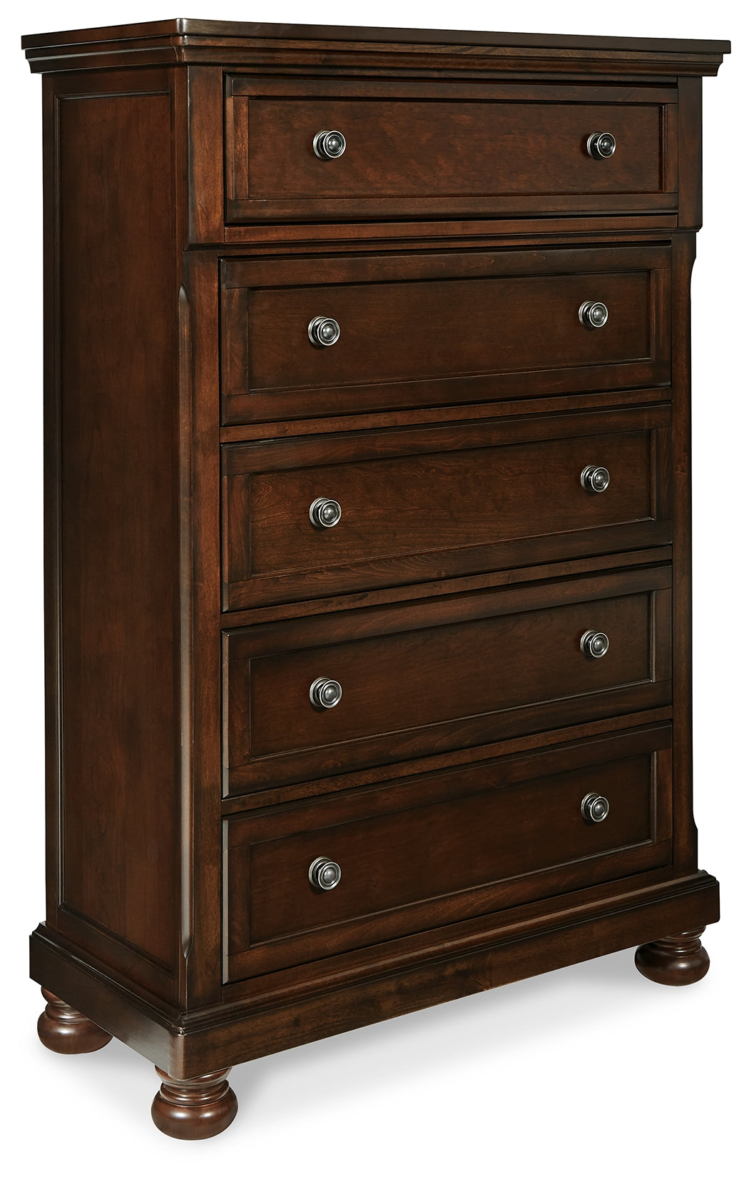 Porter Rustic Brown King Panel Bedroom Set with Dresser, Mirror, Chest and Nightstand