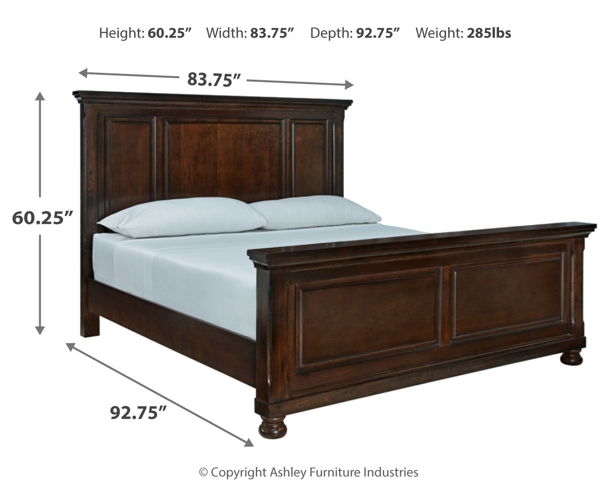 Porter California King Panel Bedroom Set with Dresser and Mirror