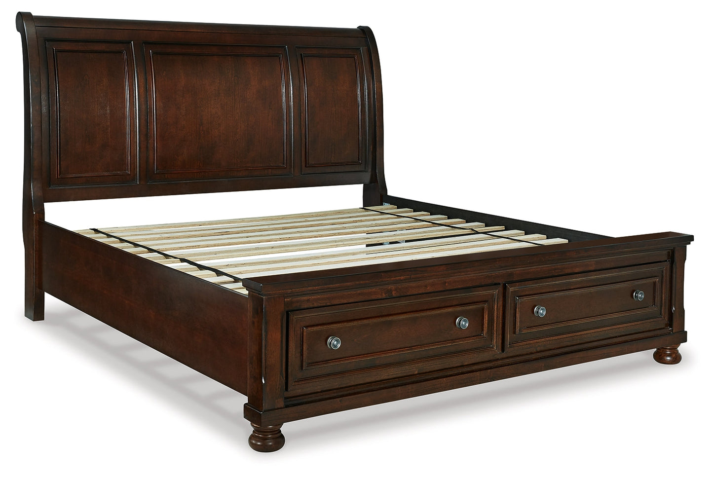 Porter Rustic Brown King Sleigh Bed