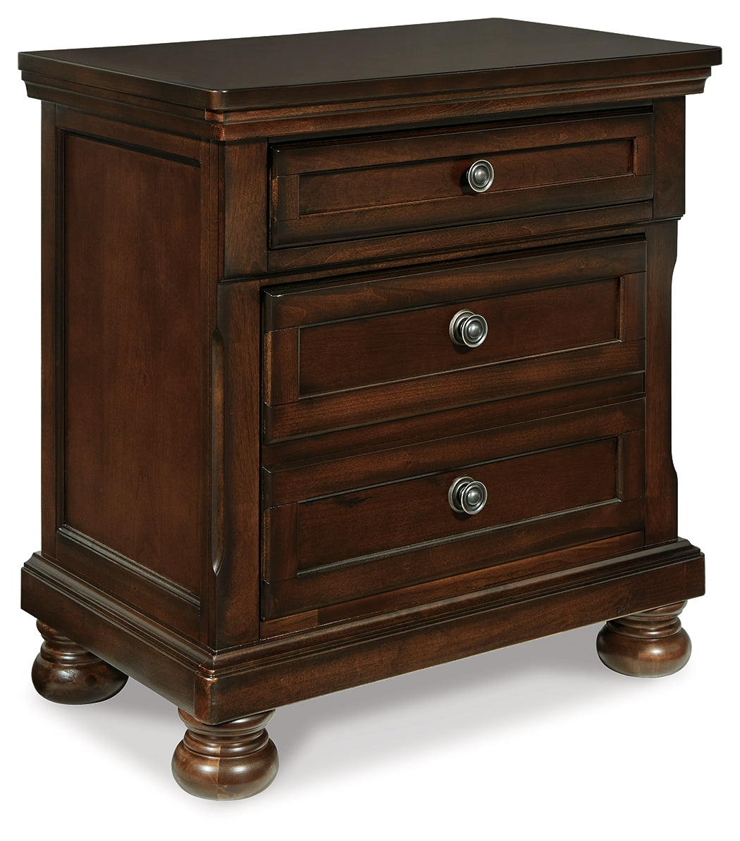 Porter Rustic Brown King Panel Bedroom Set with Dresser, Mirror, Chest and Nightstand