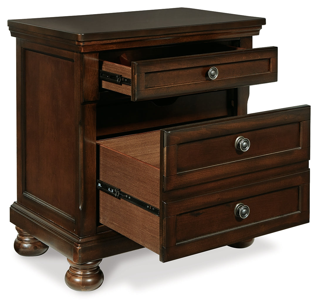 Porter Rustic Brown King Panel Bedroom Set with Dresser, Mirror, Chest and Nightstand