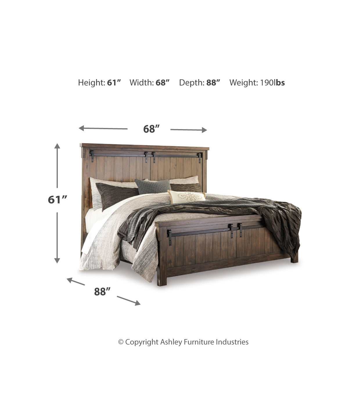 Lakeleigh Brown Queen Panel Bed