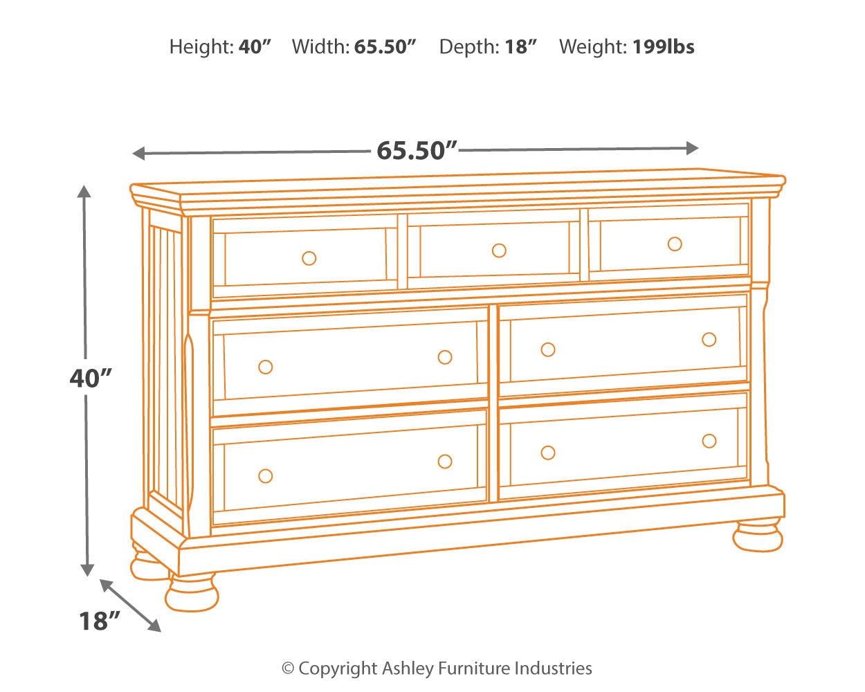 Flynnter King Bedroom Set with Dresser, Chest and 2 Nightstands